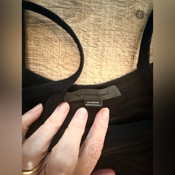 Alexander Wang Ribbed Bodycon Mini Dress Black Medium - Picture 4 of 8